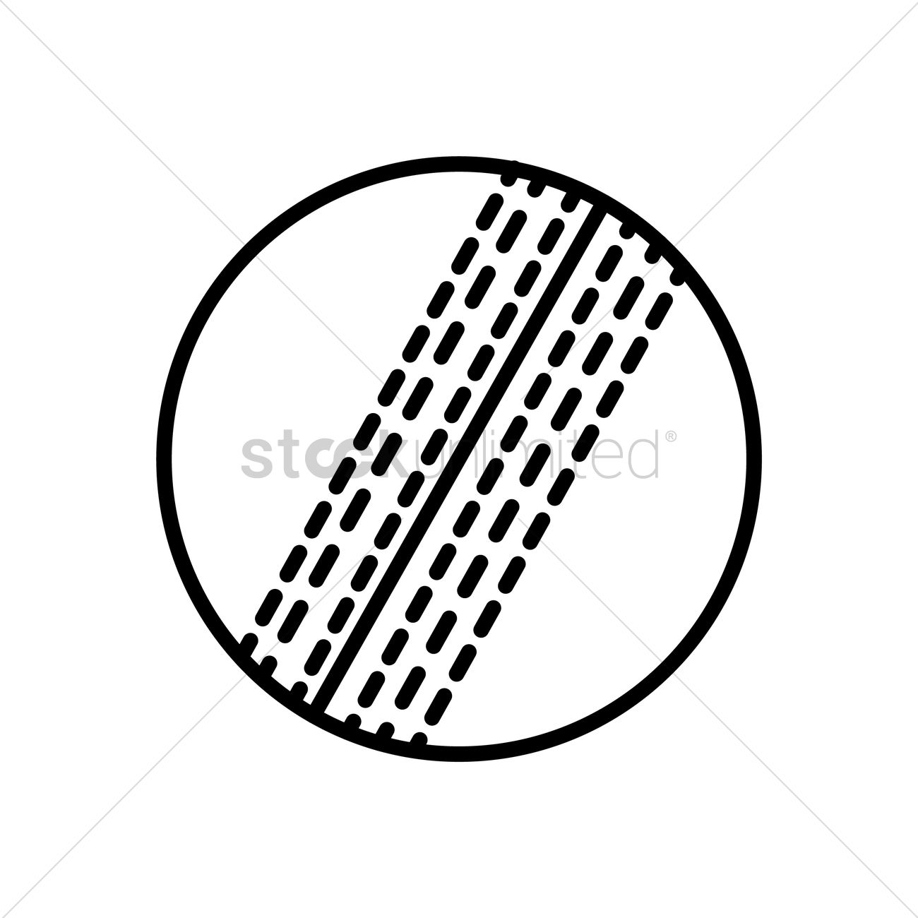 1300x1300 Cricket Ball Vector Image