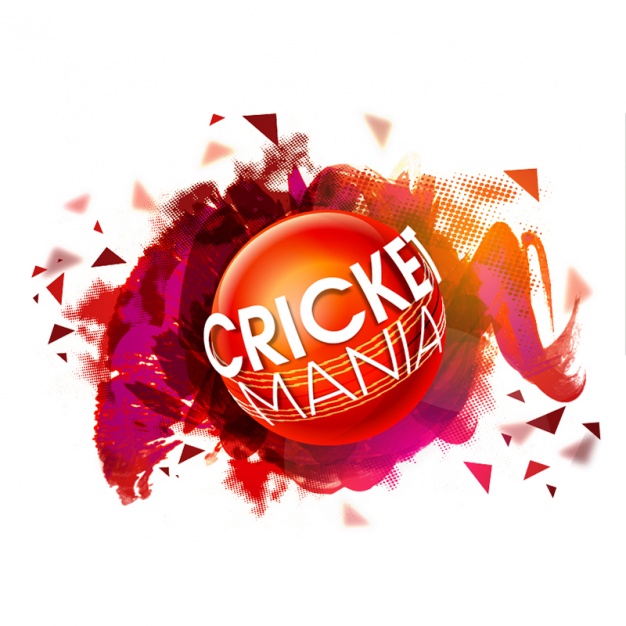 626x626 Abstract Colorful Background With Cricket Ball Vector Premium