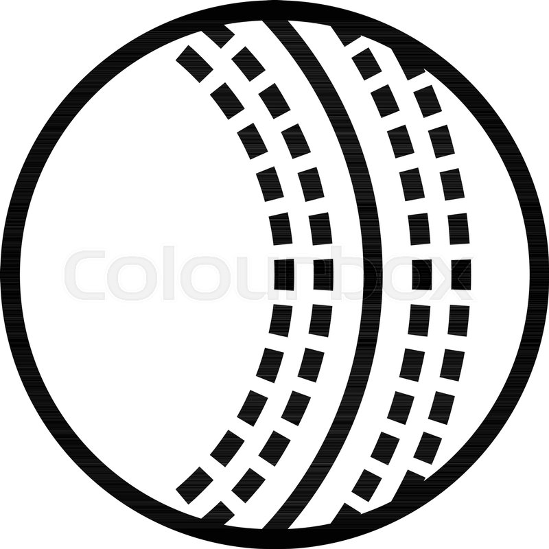 800x800 Outline Beautiful Cricket Ball Vector Icon Stock Vector Colourbox