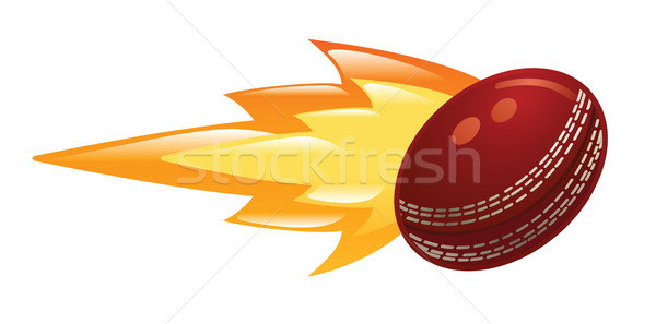 600x297 Flaming Cricket Ball Vector Illustration Christos Georghiou