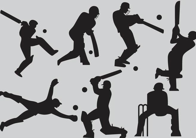 632x443 Cricket Player Silhouette Vectors Free Vector Download 345977