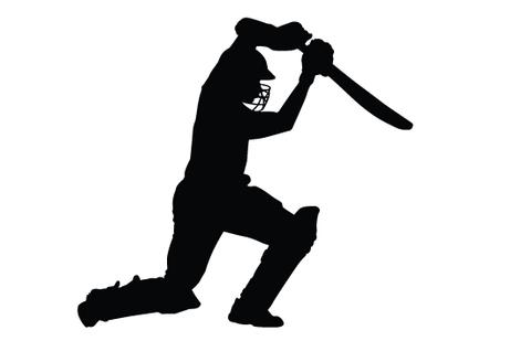 480x309 Cricket Bating Silhouette Vector Silhouettes Vector