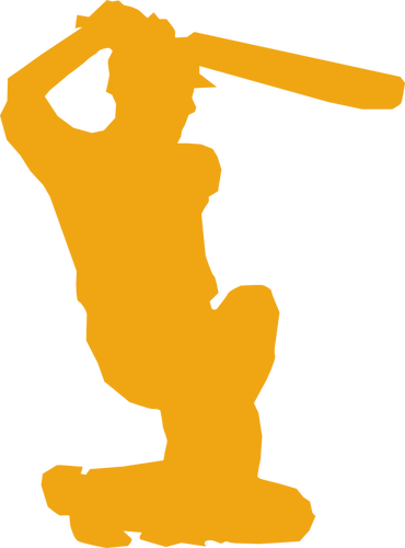 370x500 Cricket Player Silhouette Vector Image Public Domain Vectors