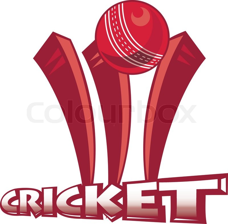 800x786 Cricket Sports Ball Wicket Stock Vector Colourbox