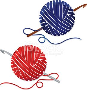 291x299 Stylized Balls Of Yarn And Crochet Hooks Icons Stock Vectors