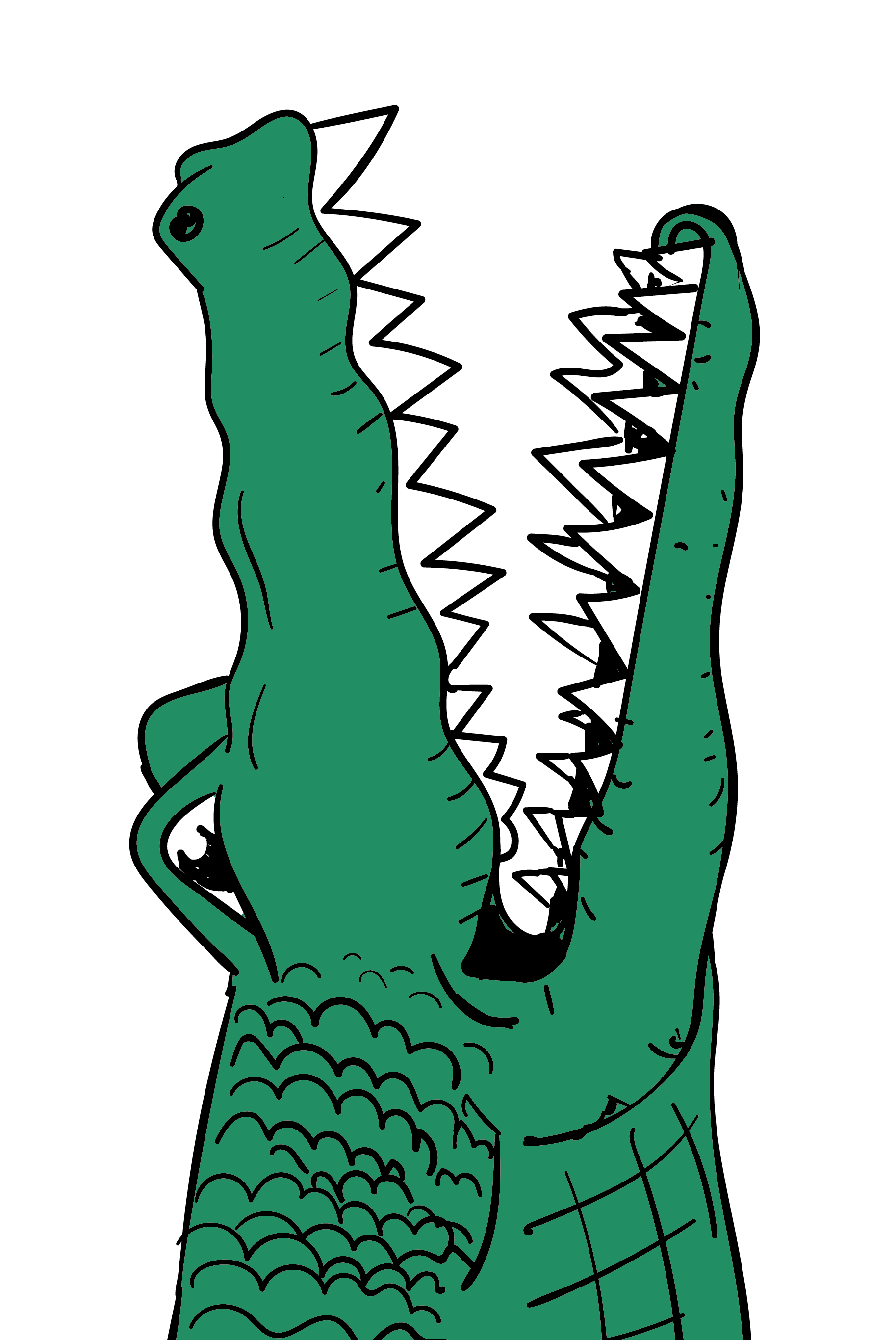 1827x2731 Alligator Crocodiles Illustration