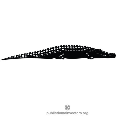 500x500 Crocodile Vector Silhouette Public Domain Vectors