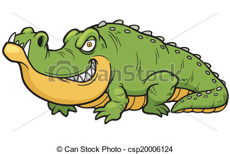 450x301 Crocodile. Vector Illustration Of Cartoon Crocodile.