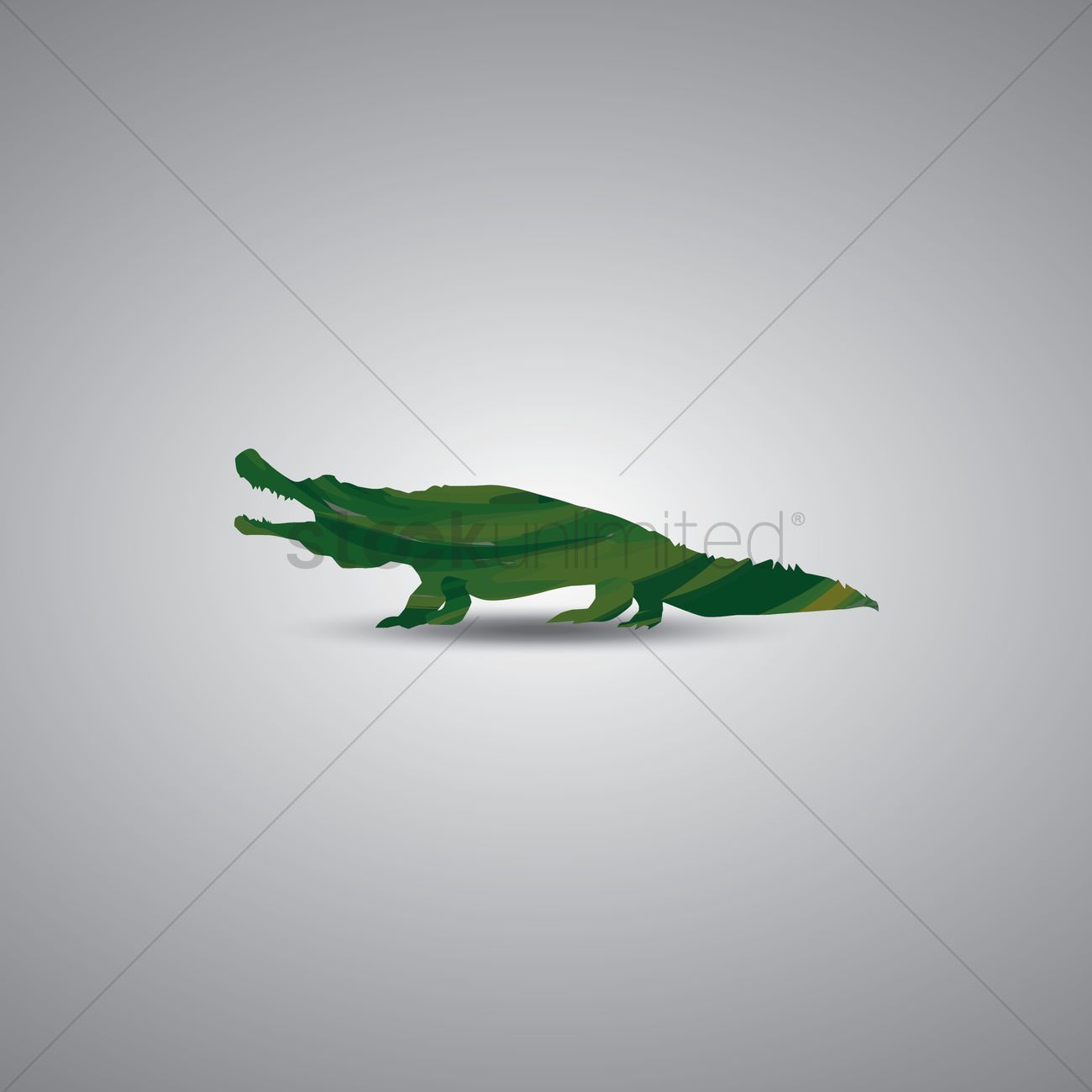 1300x1300 Free Crocodile Vector Image