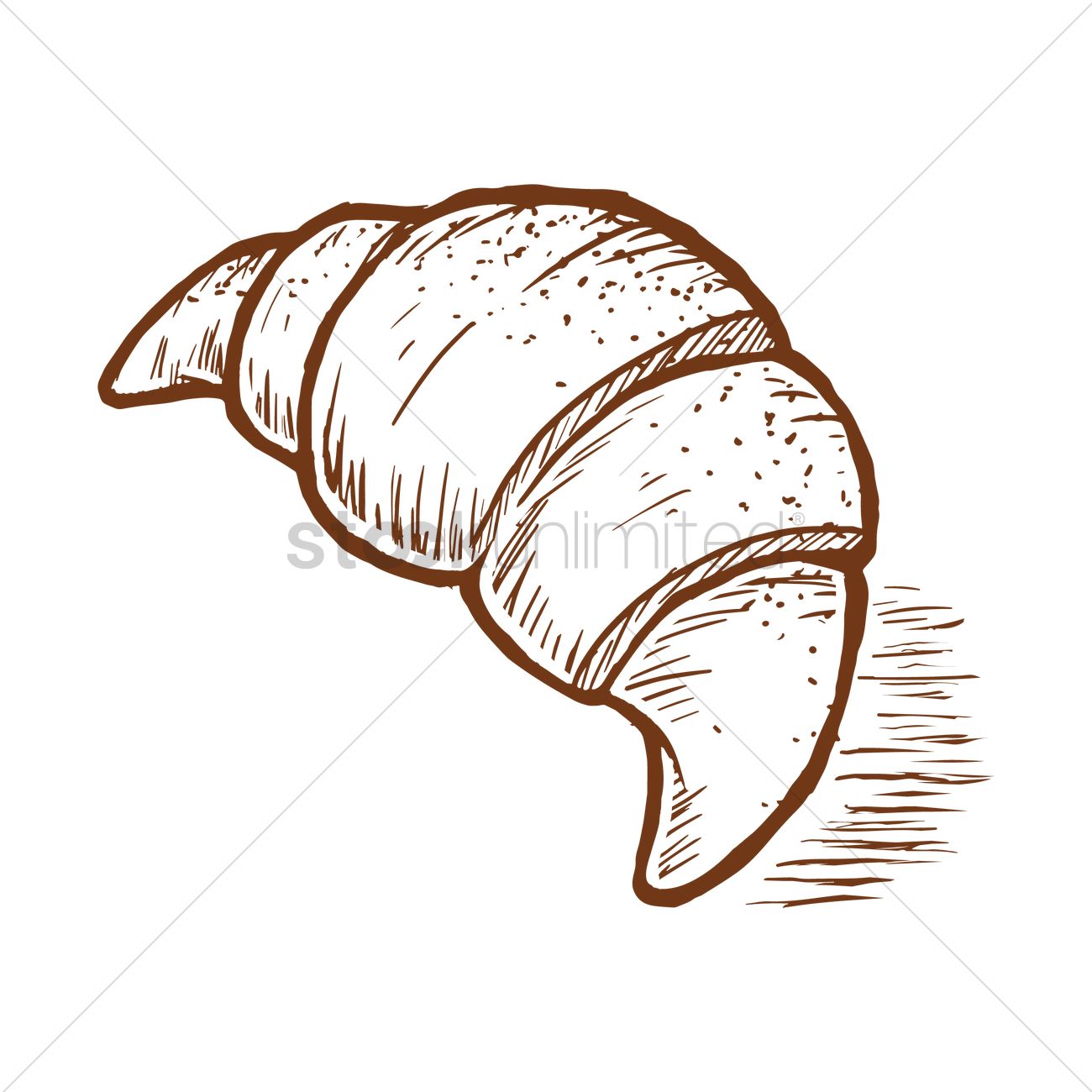 1300x1300 Croissant Vector Image
