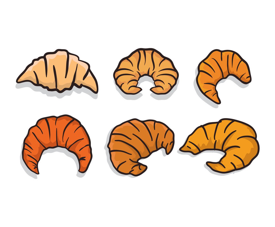 1136x936 Croissant Vector Set Vector Art Amp Graphics