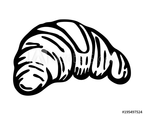 500x400 Croissant Vector Illustration