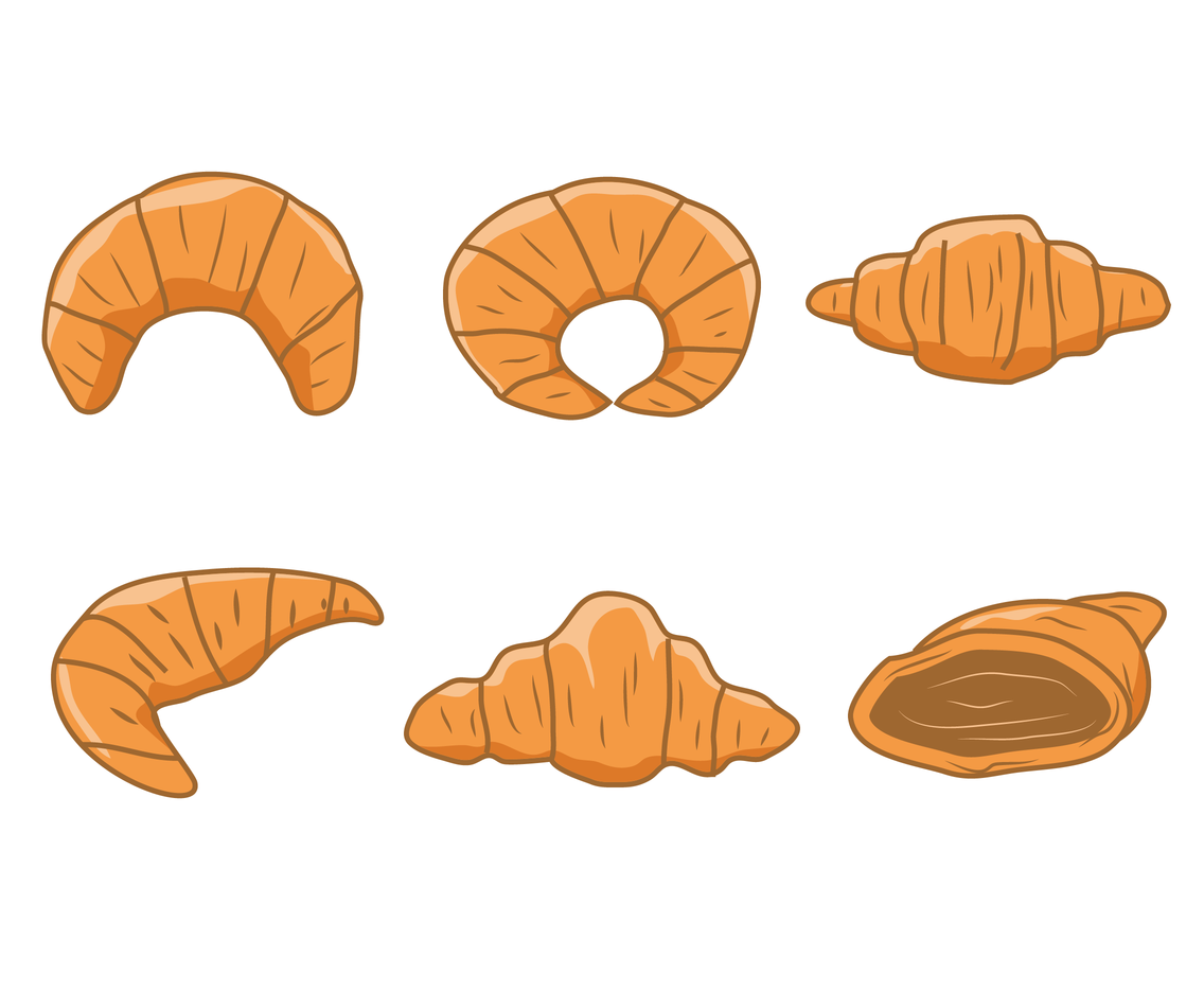 1136x936 Hand Drawn Croissant Vector Vector Art Amp Graphics