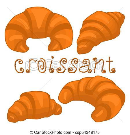 450x470 Iillustration Logo For Fresh French Croissant. Vector Icon