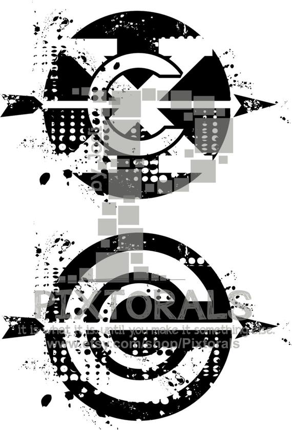 570x837 Cross Country Vector Xc Cc Grunge Logo Eps File Vector Etsy