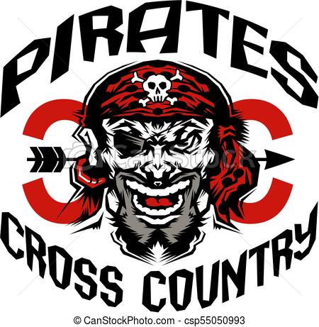450x461 Pirates Cross Country Team Design With Mascot For School, College