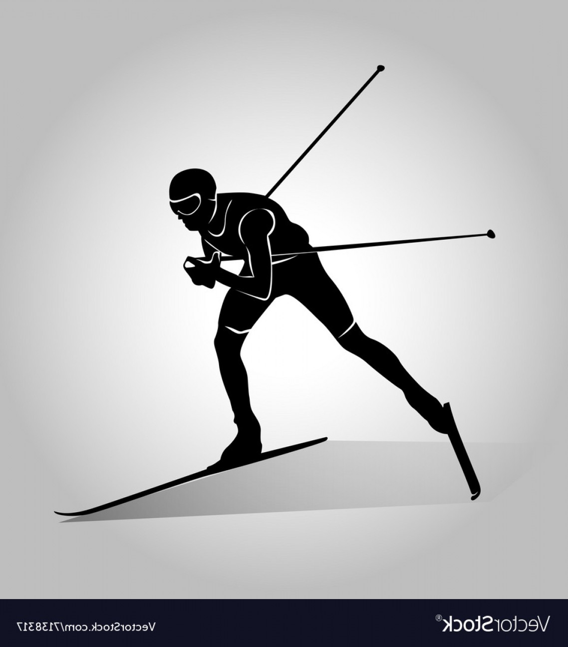 1138x1296 Silhouette Of Cross Country Skiing Vector Shopatcloth