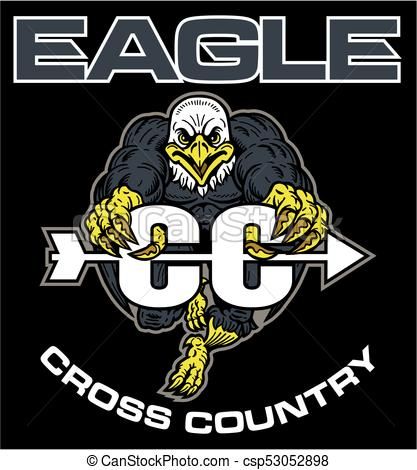 417x470 Eagle Cross Country Vector