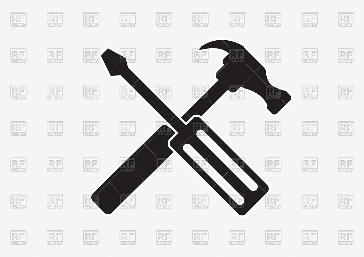 1200x848 Cross Screwdriver And Hammer Icon