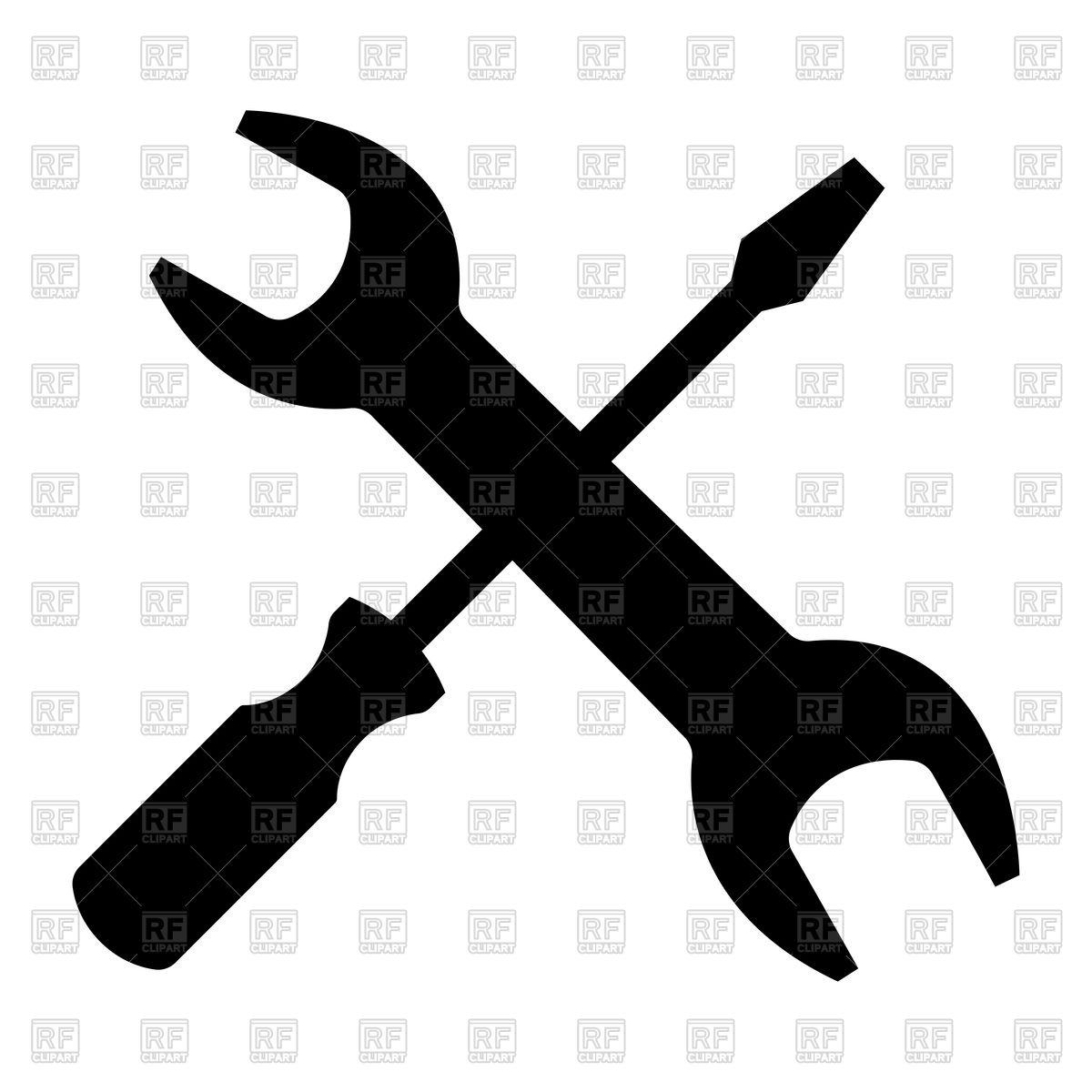 1200x1200 Cross Screwdriver And Wrench
