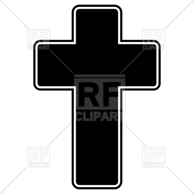 400x400 Church Cross Black Color Icon Vector Image Vector Artwork Of