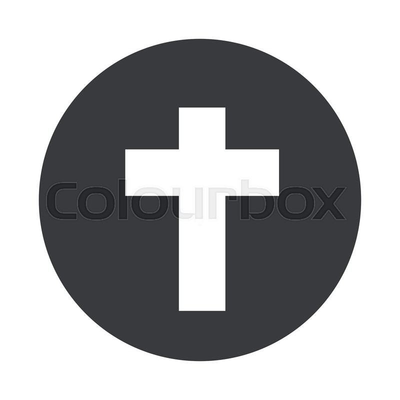 800x800 Vector Modern Cross Gray Circle Icon On White Background Stock