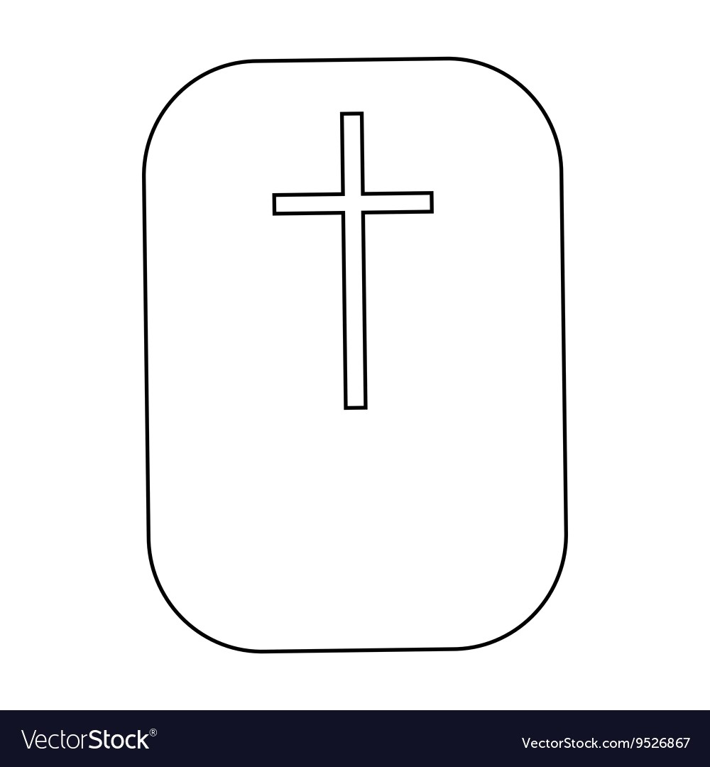 1000x1080 Cross Christian Faith Symbol Icon Outline Style Vector 9526867