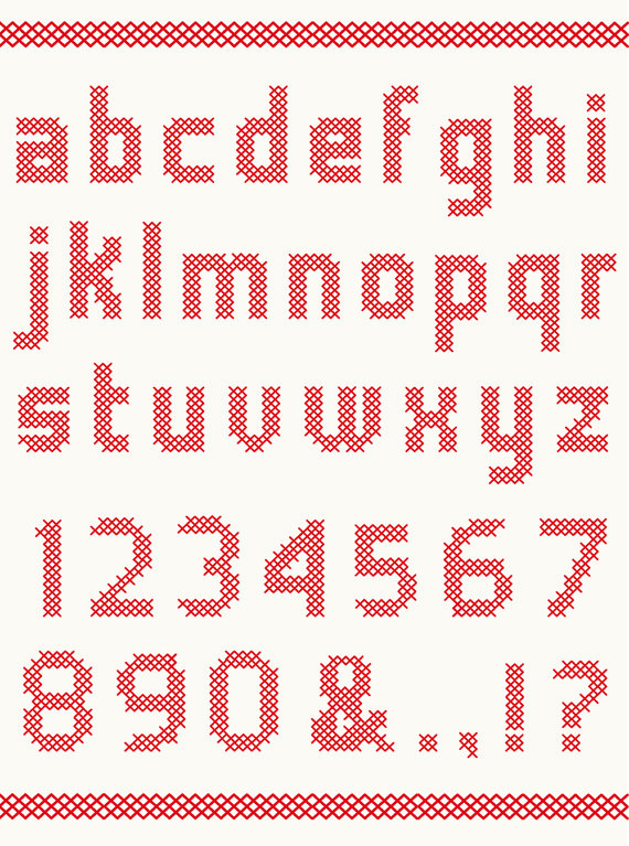 570x767 Cross Stitch Vector Alphabet With Numbers By Studioindigosweden