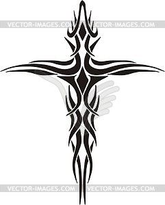 241x300 Tribal Cross Tattoo