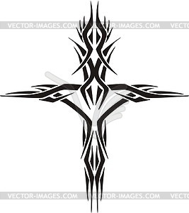 267x300 Tribal Cross Tattoo