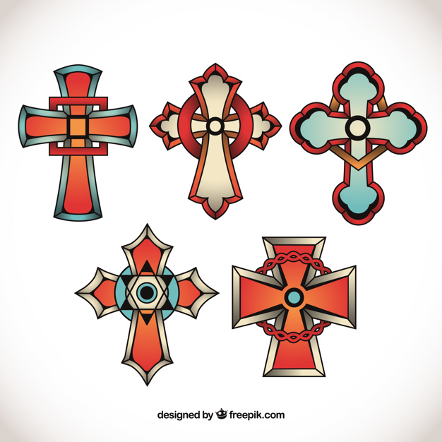 626x626 Cross Tattoo Collection Vector Free Download