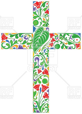 288x400 Herbal Christian Cross Vector Image Vector Artwork Of Signs