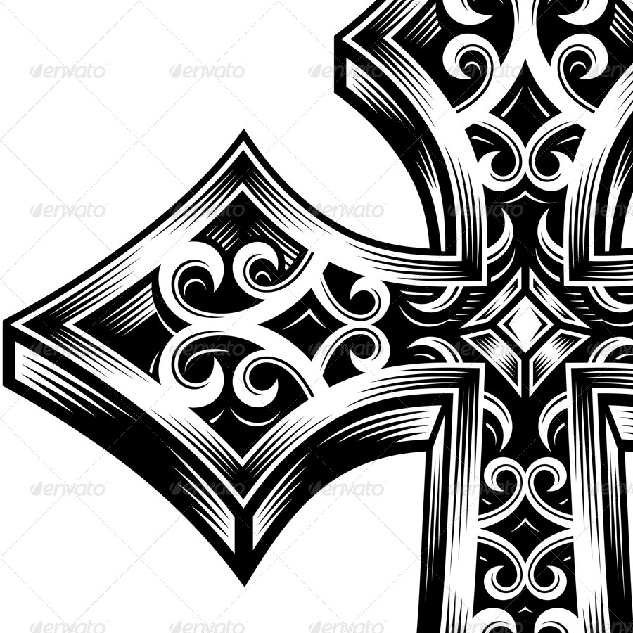 900x900 Ornate Celtic Cross Vector By Vectorfreak Graphicriver