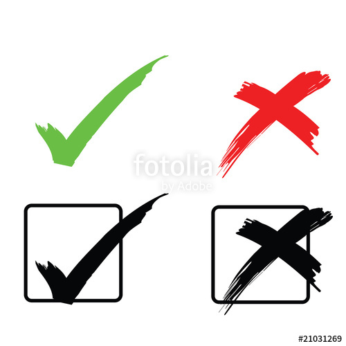 500x500 Tick And Cross Vector Stock Image And Royalty Free Vector Files