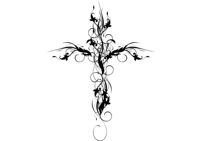 700x490 Floral Cross
