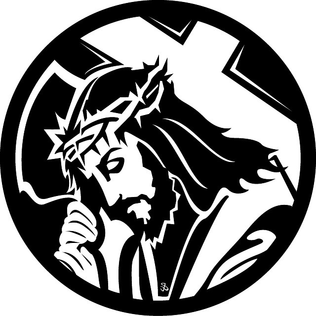 640x640 Jesus Carrying The Cross Free Vector 123freevectors