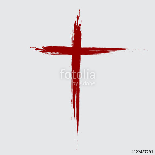 500x500 Hand Drawn Black Grunge Cross Icon, Simple Christian Cross Sign