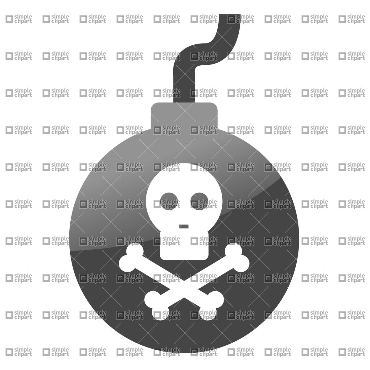 1200x1200 Bomb Icon With Skull And Crossbones Vector Image