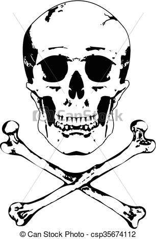 306x470 Skull And Crossbones Vector. Skull And Crossbones. Illustration On