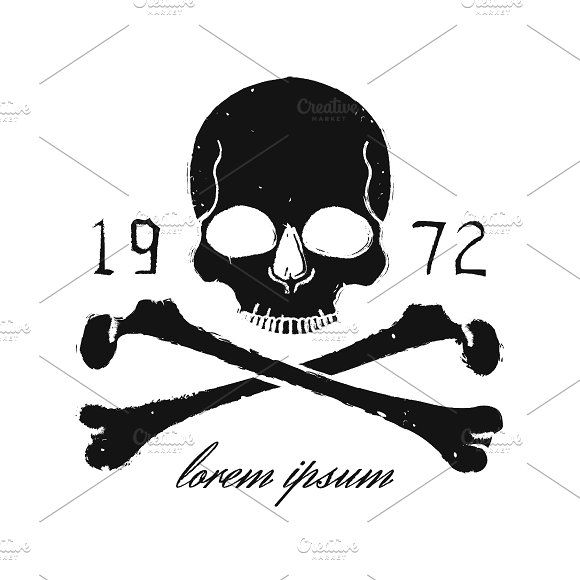 580x580 Skull And Crossbones. Vector