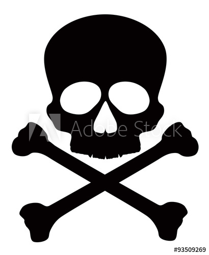 410x500 Skull With Crossbones Vector Illustration