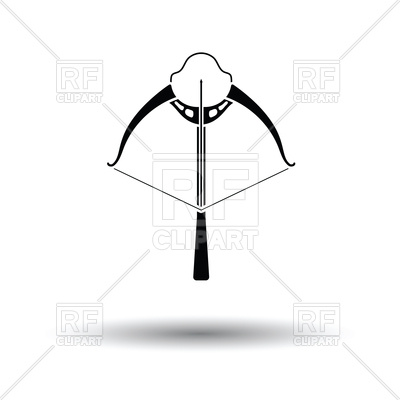 400x400 Crossbow Icon With Shadow Design Vector Image Vector Artwork Of