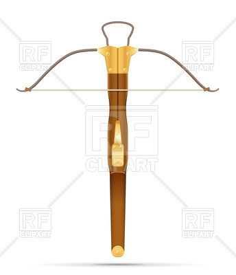 344x400 Crossbow Medieval On White Background Vector Image Vector