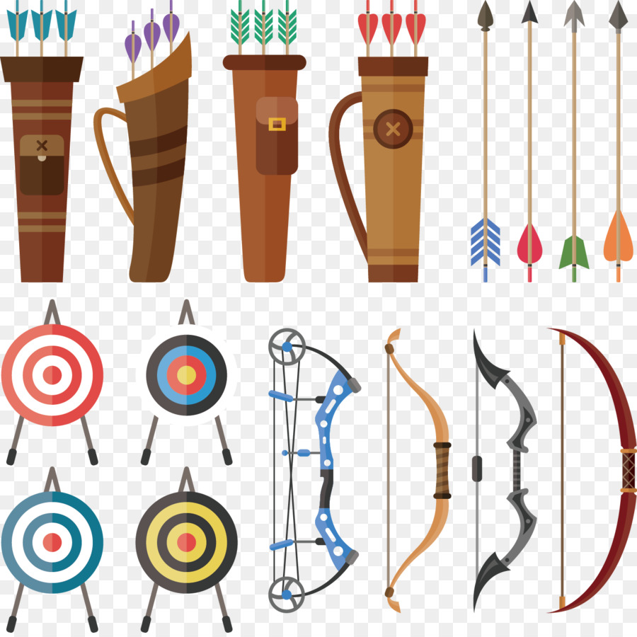 900x900 Bow And Arrow Archery Hunting Euclidean Vector