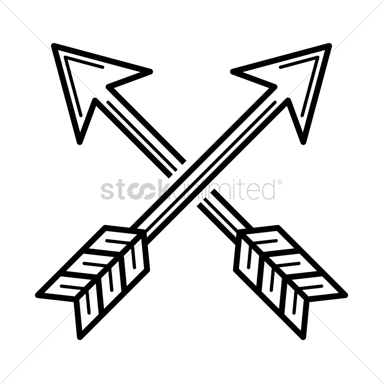1300x1300 Crossed Arrows Vector Image
