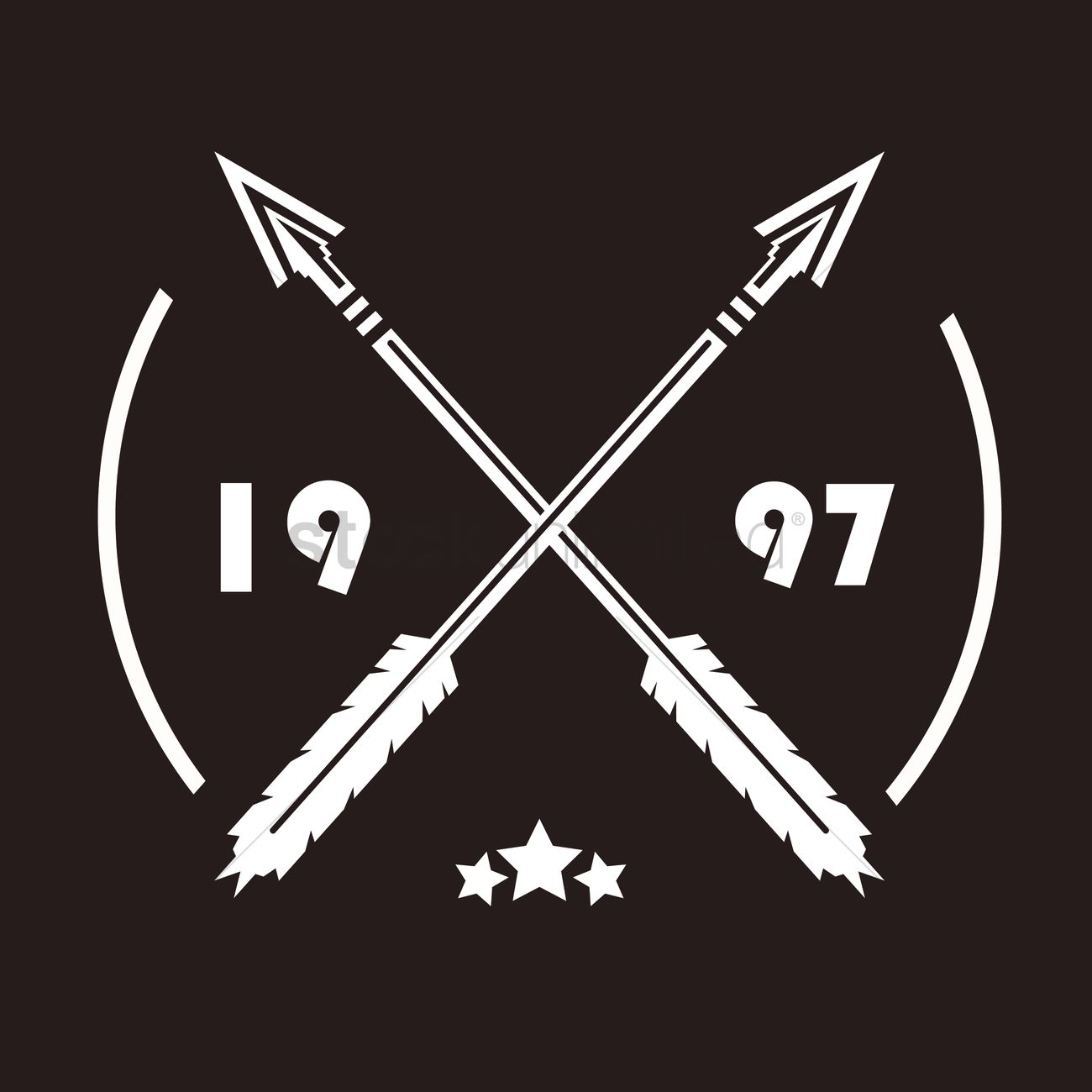 1300x1300 Crossed Arrows Vector Image