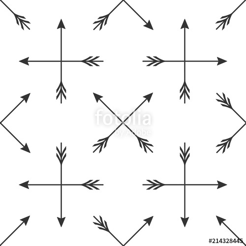 500x500 Crossed Arrows Icon Seamless Pattern On White Background. Flat