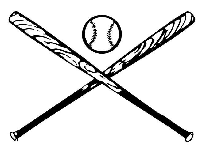 671x480 Crossed Bats Clipart Clipartlook