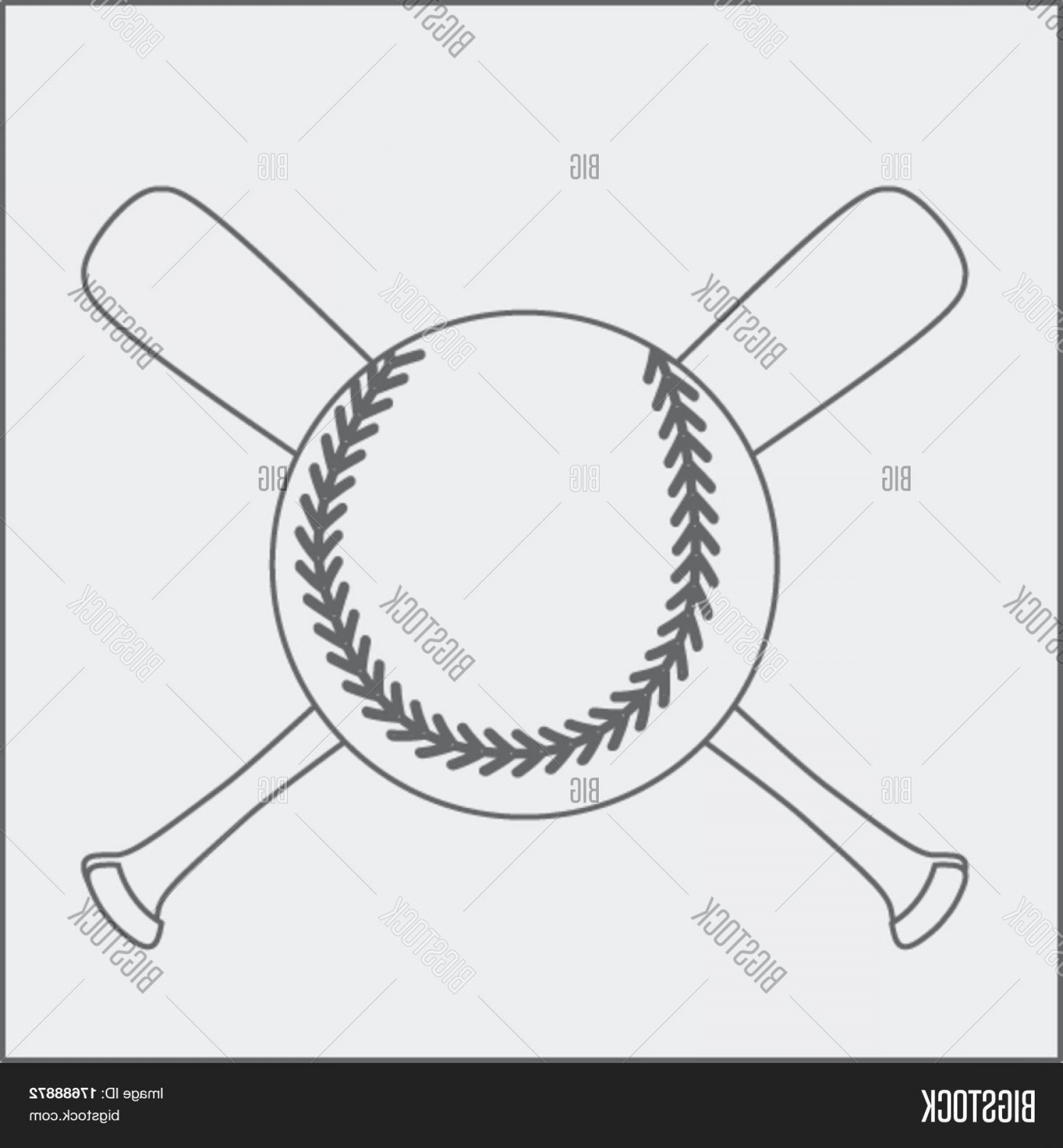 1800x1944 Softball Crossed Bats Vector Lazttweet