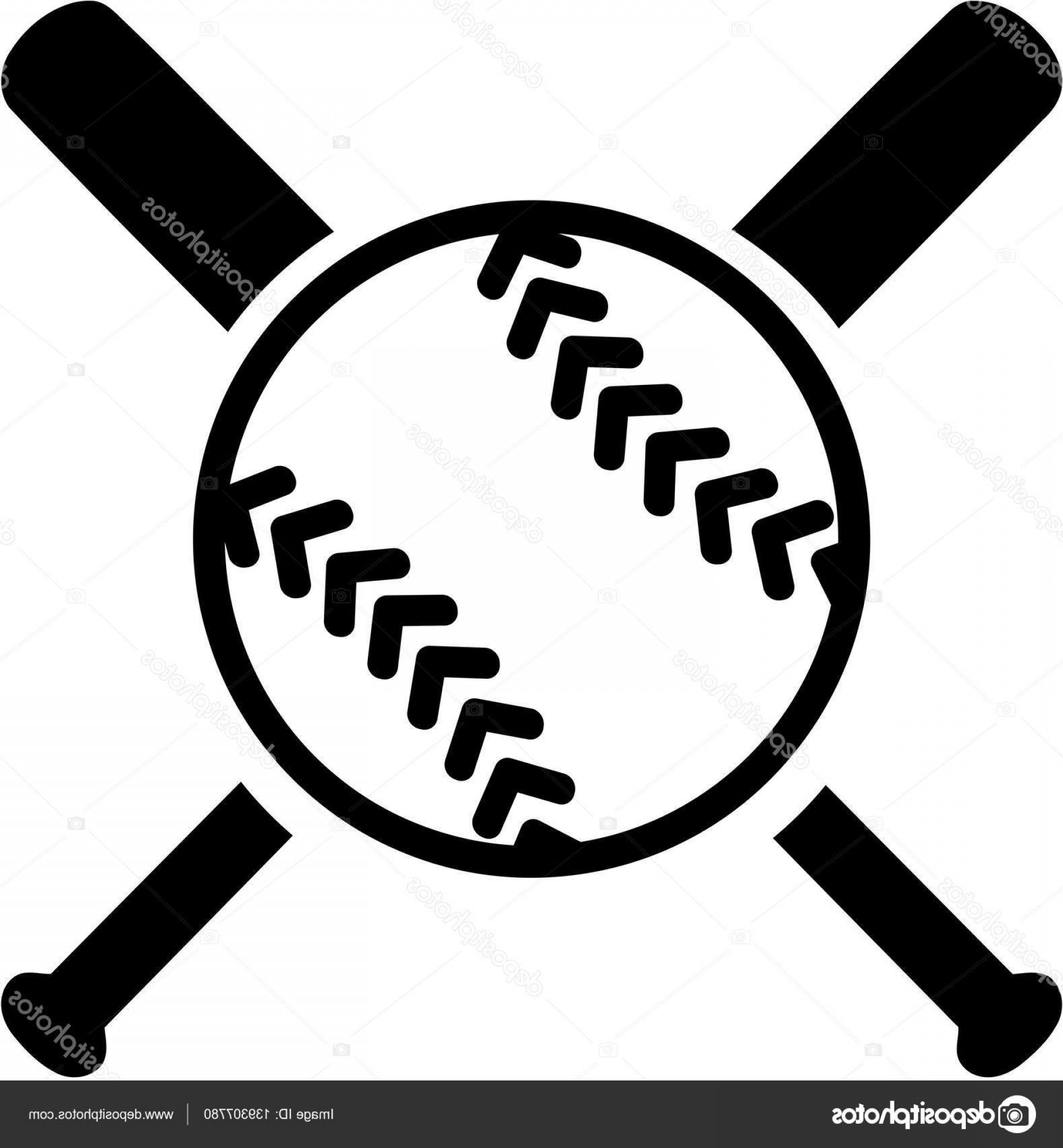 1890x2040 Stock Illustration Softball With Crossed Bats Lazttweet